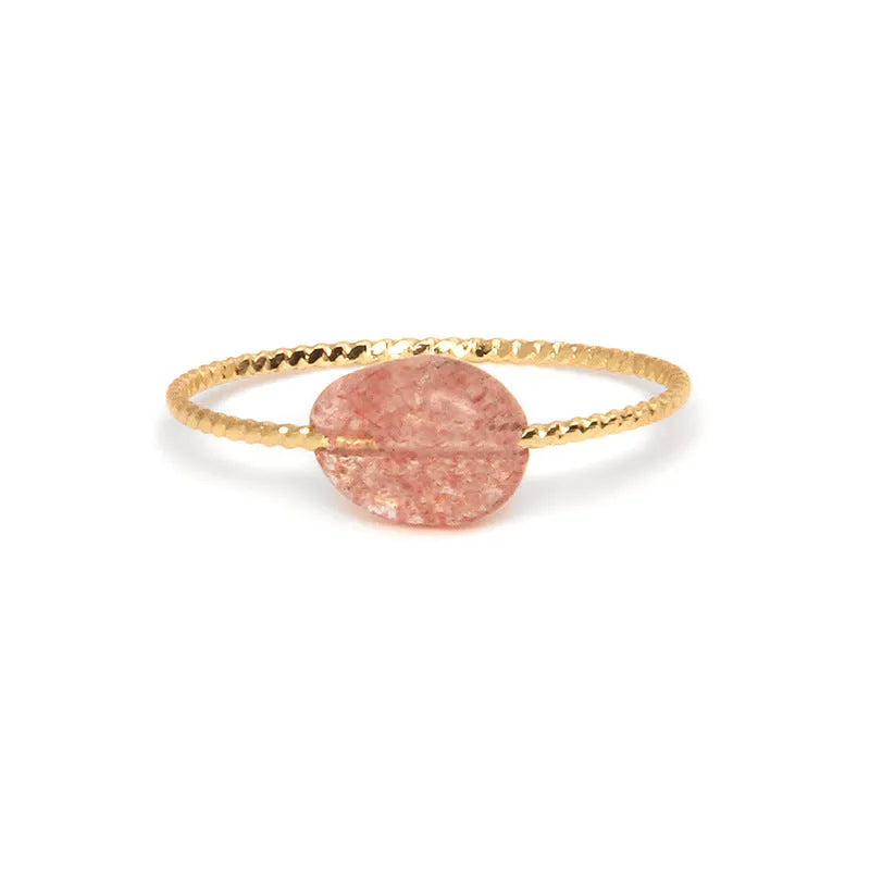 Original geometric niche design ring for women crafted from coloured natural agate stone.