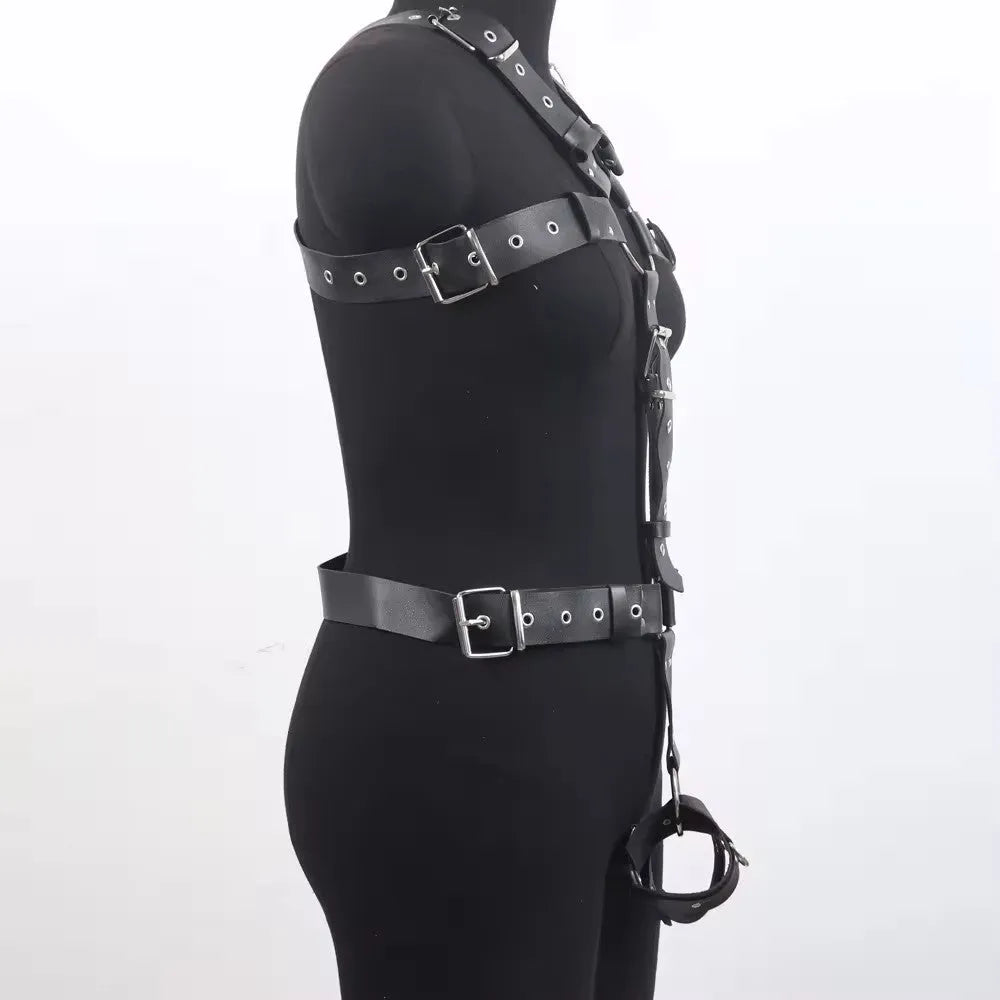 Black patent leather shapewear belt with thin width and pin buckle closure