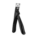 Stainless steel nail art scissors with French U-shaped design in electrophoresis black finish