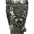 Women's high-waisted black PU leather leggings for casual and active wear