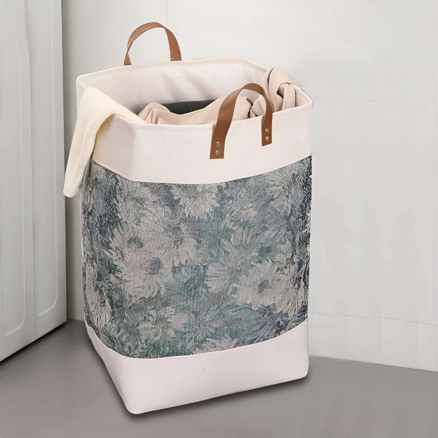 35x35x55cm fabric storage box in colourful bear pattern for clothes and quilt organisation