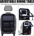 Black oxford cloth hanging storage bag for car seat and buggy organisation.