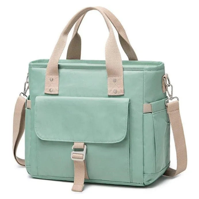Cube-style Oxford cloth picnic bag with removable shoulder strap and side pocket in insulation colours