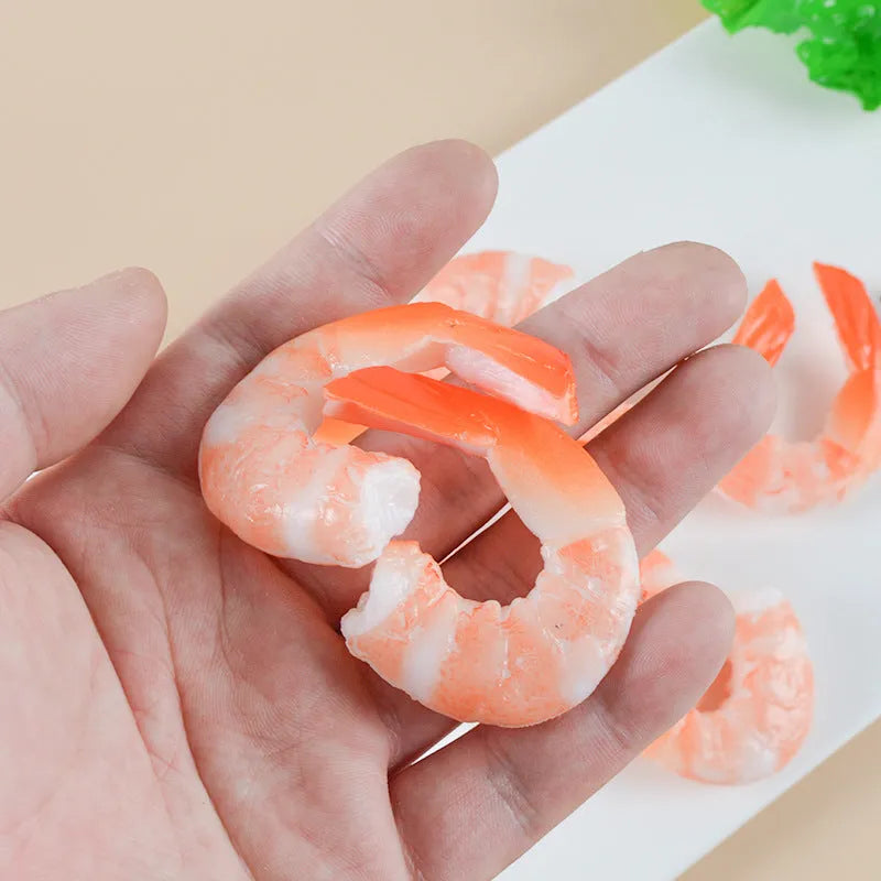 PVC seafood shrimp shaped keychain with 1.5cm thickness for bag pendant or door buckle