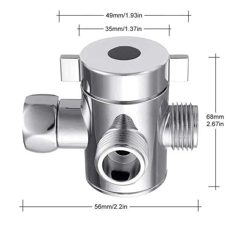 Copper shower water distributor with American bracket options