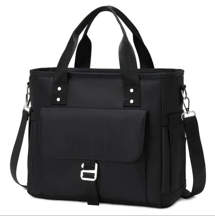 Cube-style Oxford cloth picnic bag with removable shoulder strap and side pocket in insulation colours