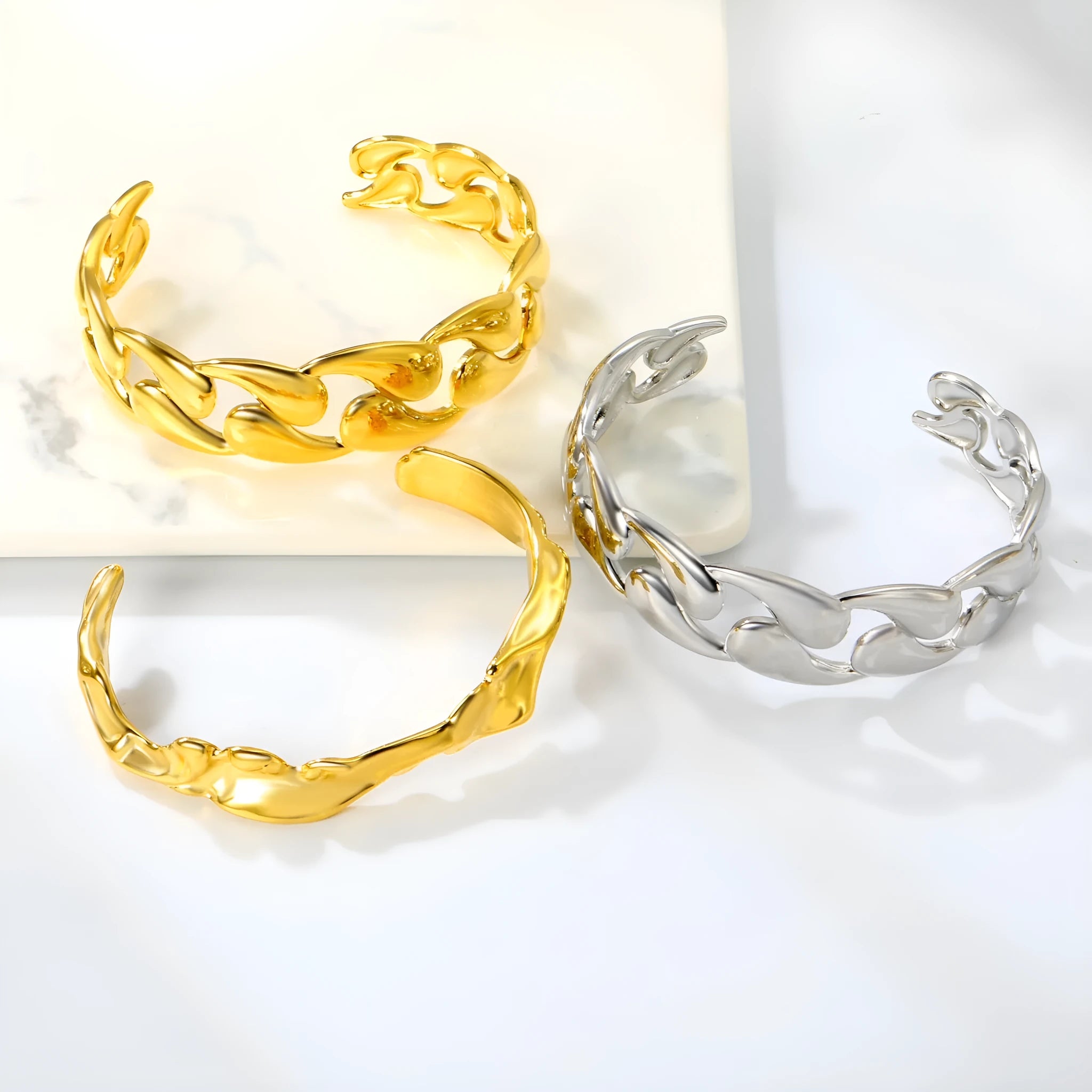 Advanced style stainless steel alloy bracelet shown in one of three colour options BR927201G, BR927601G, or BR927601S.