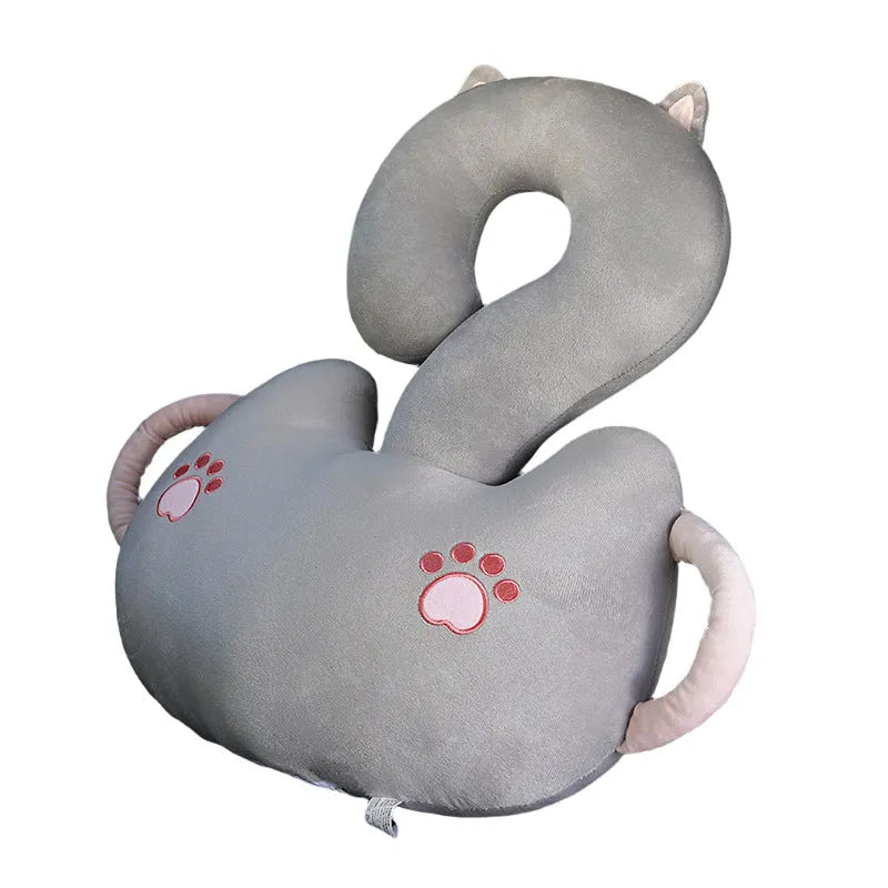 Cartoon animal design car cushion pillow measuring 65cm square with PP cotton filling