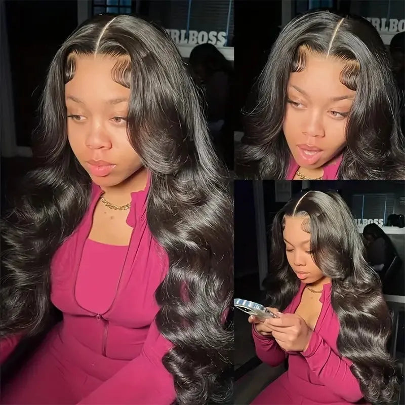 Black big wave lace front wig made from high temperature fibre available in multiple sizes