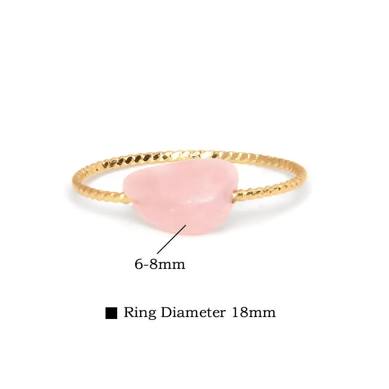 Original geometric niche design ring for women crafted from coloured natural agate stone.