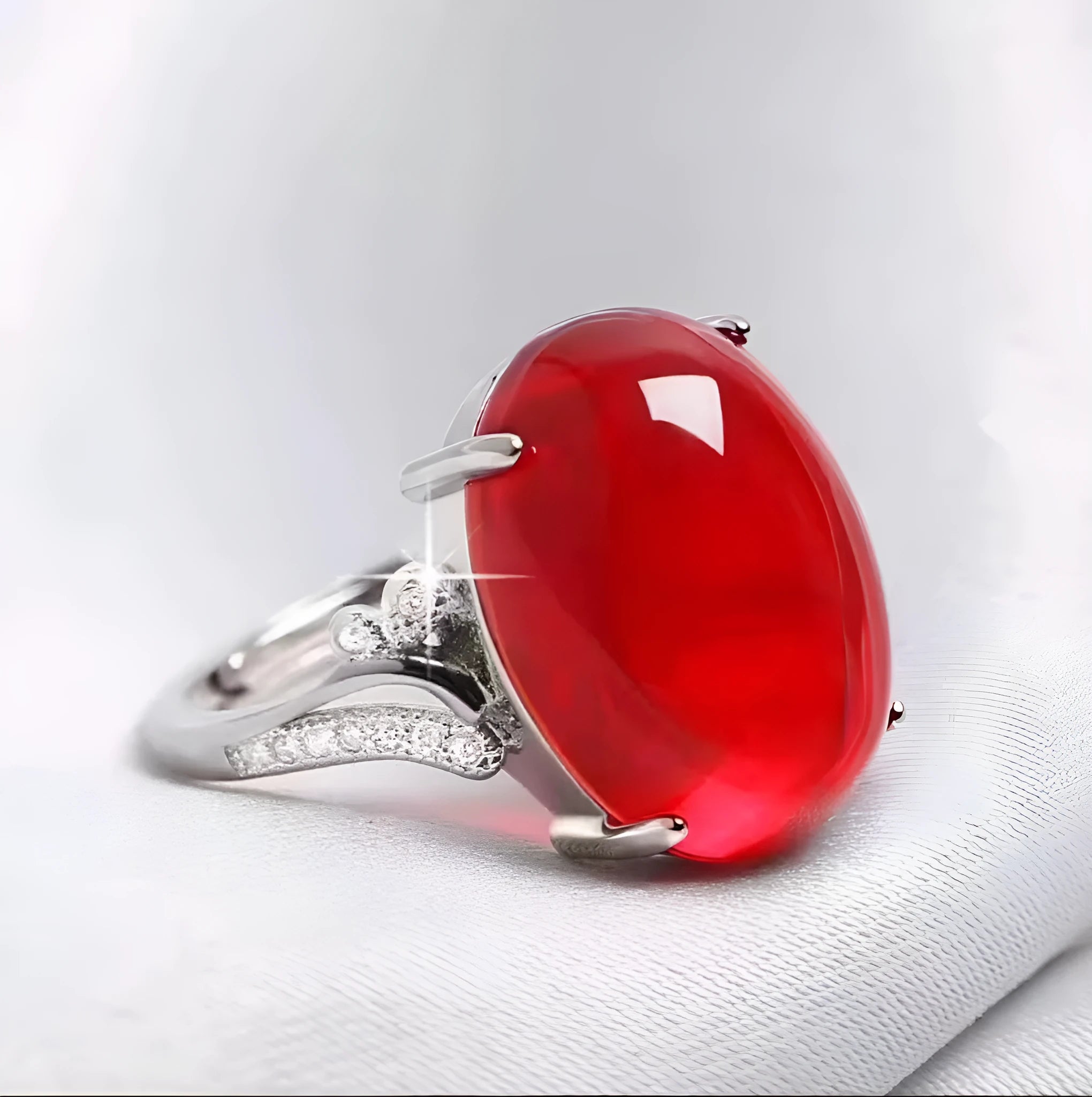 Adjustable natural sapphire ring ethnic style geometric design alloy jewellery in five colour options