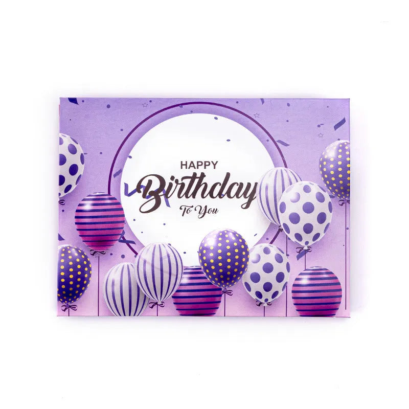 3D pop-up greeting card with Chinese ink style design and light music feature, 15x20cm paper craft