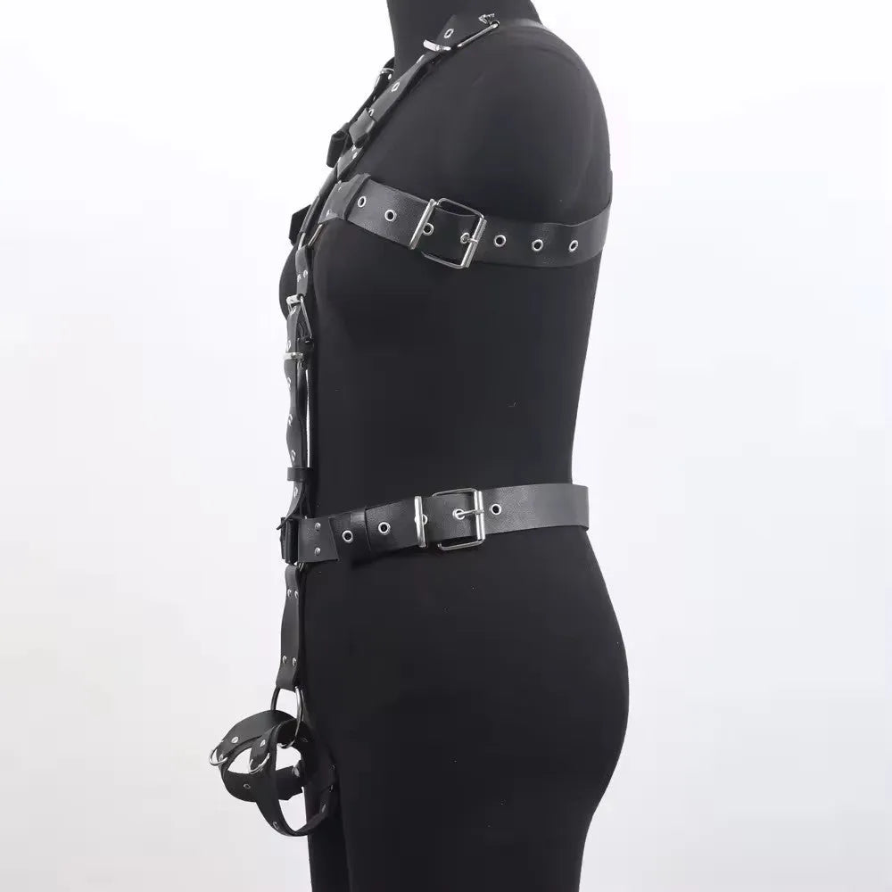 Black patent leather shapewear belt with thin width and pin buckle closure