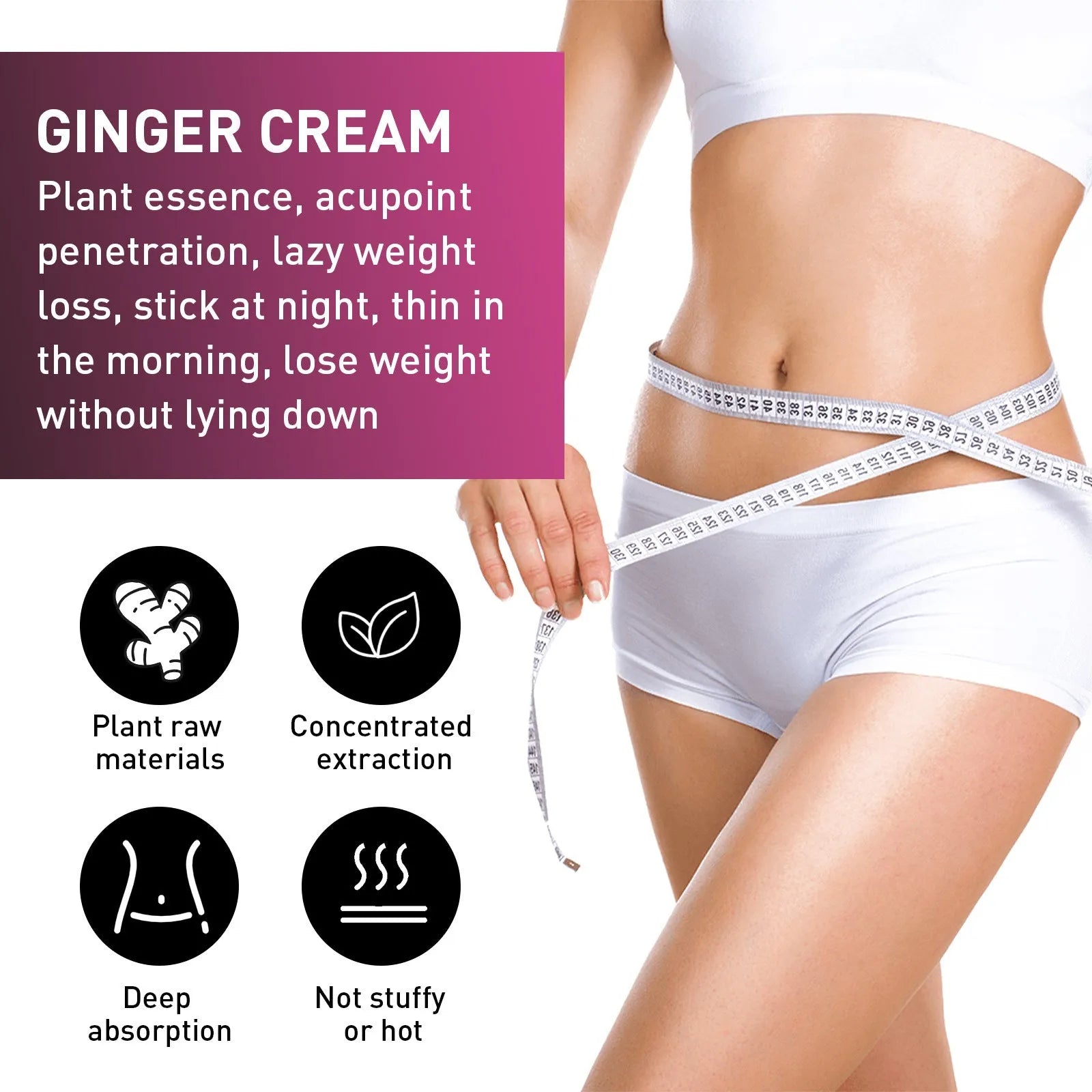 15g jar of ginger body slimming tightening cream for thighs and tummy