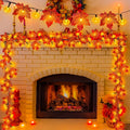 String of USB-powered plastic lights for autumn indoor decoration in picture colour