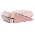 Triangle furniture pad pillow with embroidery detail in choice of five colours