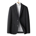 Men's slim fit wool suit jacket in grey colour with polyester lining