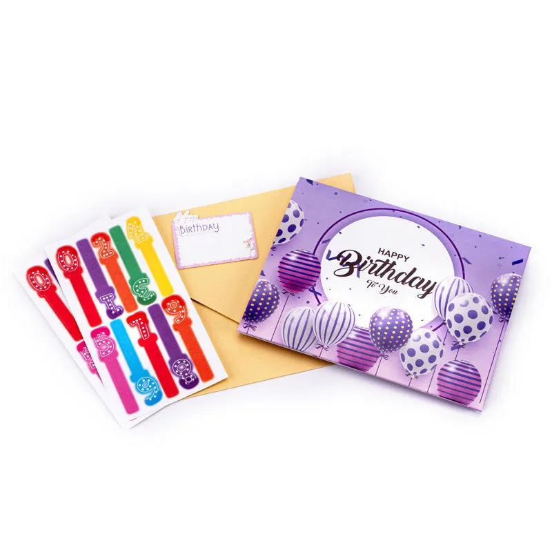3D pop-up greeting card with Chinese ink style design and light music feature, 15x20cm paper craft