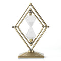 Modern zinc alloy sand timer with coloured sand in glass bulbs