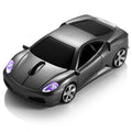 Wireless car mouse in six colours with USB receiver, compact 11.8x6x3.5cm size