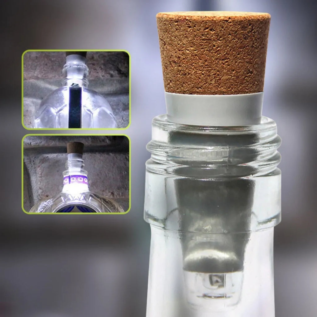 LED rechargeable luminous bottle cap cork light for wine bottle decoration