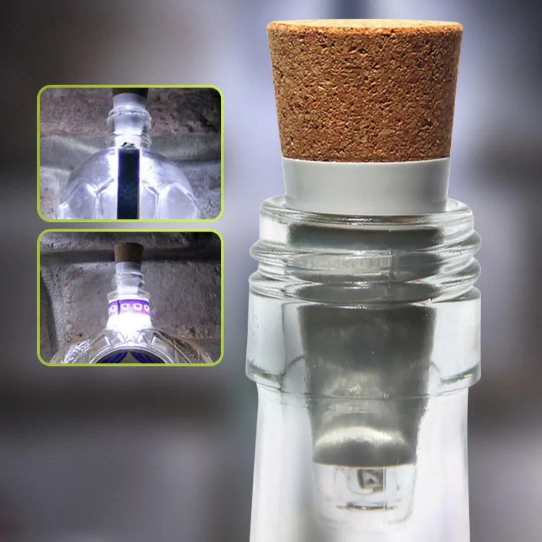 LED rechargeable luminous bottle cap cork light for wine bottle decoration
