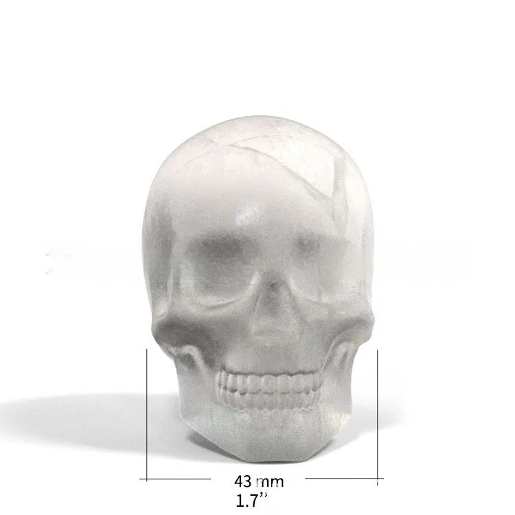 Silicone Halloween skull ice cube tray showing 3D mould cavities