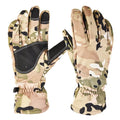 Tactical camouflage ski gloves with anti-slip palm and touchscreen fingertips