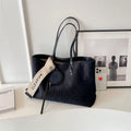 Large horizontal square shoulder tote bag in polyester with zip pocket interior available in four colours