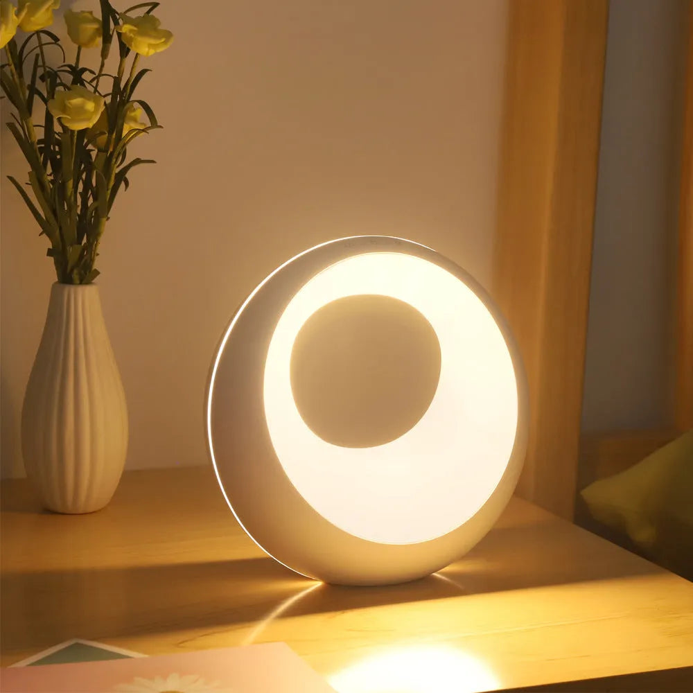 Creative Touch small night lamp with RGB colour changing remote control on desk