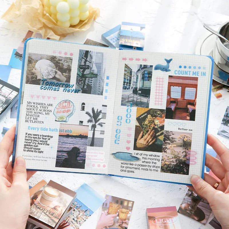 Japanese style printed art notebook with 50 paper sheets in colour romantic moment