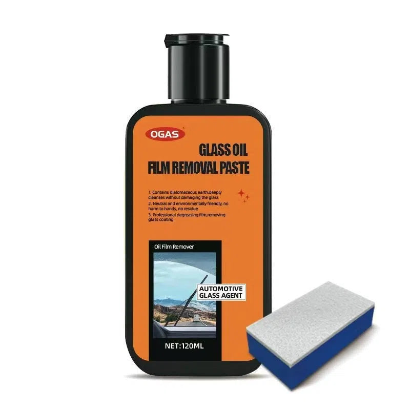 OGAS heavy-duty car glass degreasing cleaning paste with oil film remover in 150ml bottle