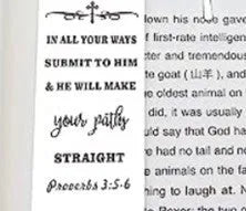 Stainless steel family Bible verse bookmark with European design in CFS5170 steel colour