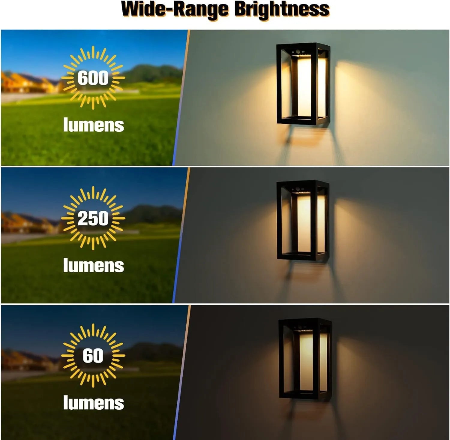 Modern Chinese outdoor wall lamp with solar panel for garden lighting