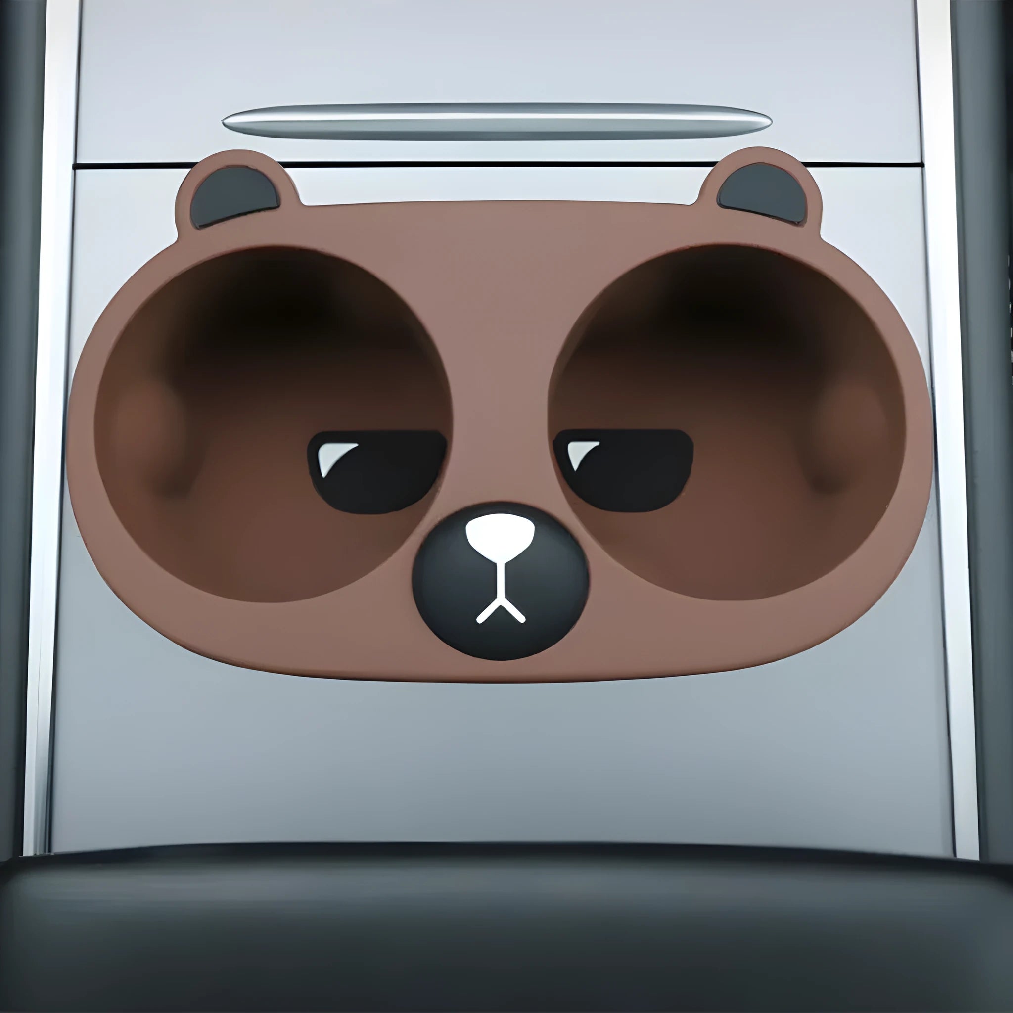 Silicone cup holder limiter for car dashboard central control in grey colour