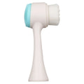 Blue and pink pet paw brush with nylon bristles for dog and cat grooming, measuring 13.5cm long