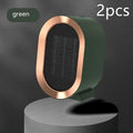 Desktop electric fan heater with PTC ceramic heating in black finish