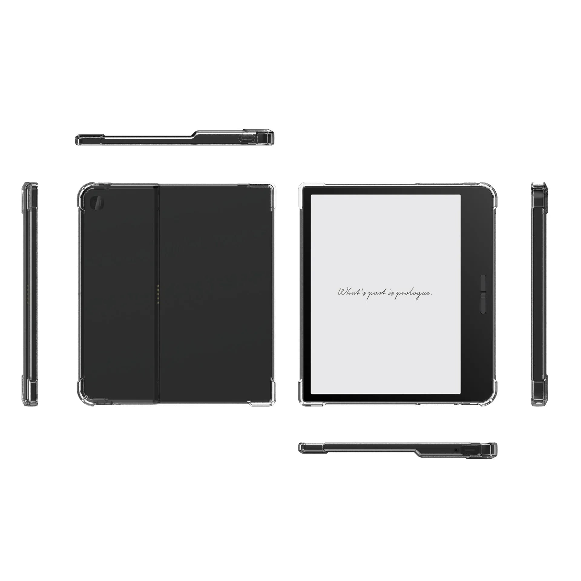 Transparent airbag protective case for 7-inch Xiaomi device showing shockproof design