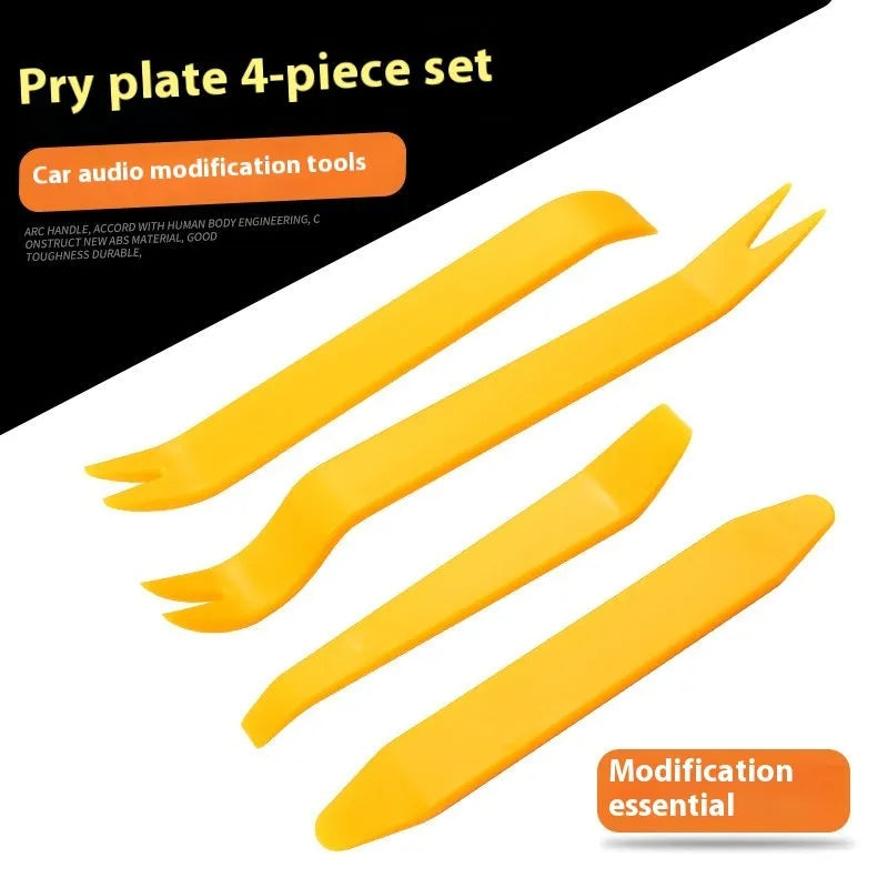 Four piece car interior rocker screwdriver set made from 45 manganese steel for trim removal