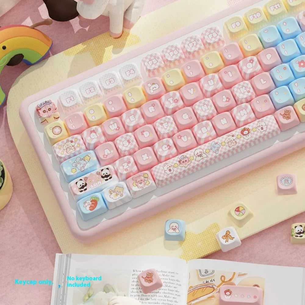 Clip Doll character design mechanical keyboard key cap set with sublimation printing