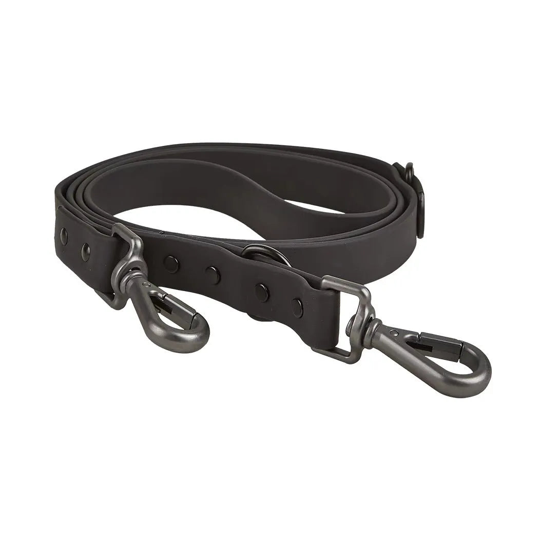 Dog tactical chest back anti-bite waterproof PVC collar set with leash and harness in grey, purple and red colours