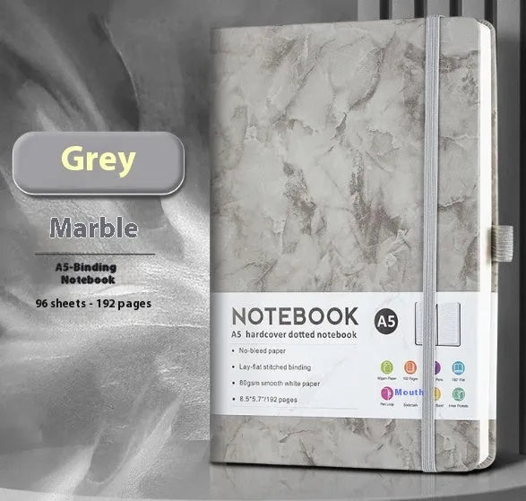 A5 soft skin-feel PU leather diary with strap closure and horizontal ruled pages in multiple colour options
