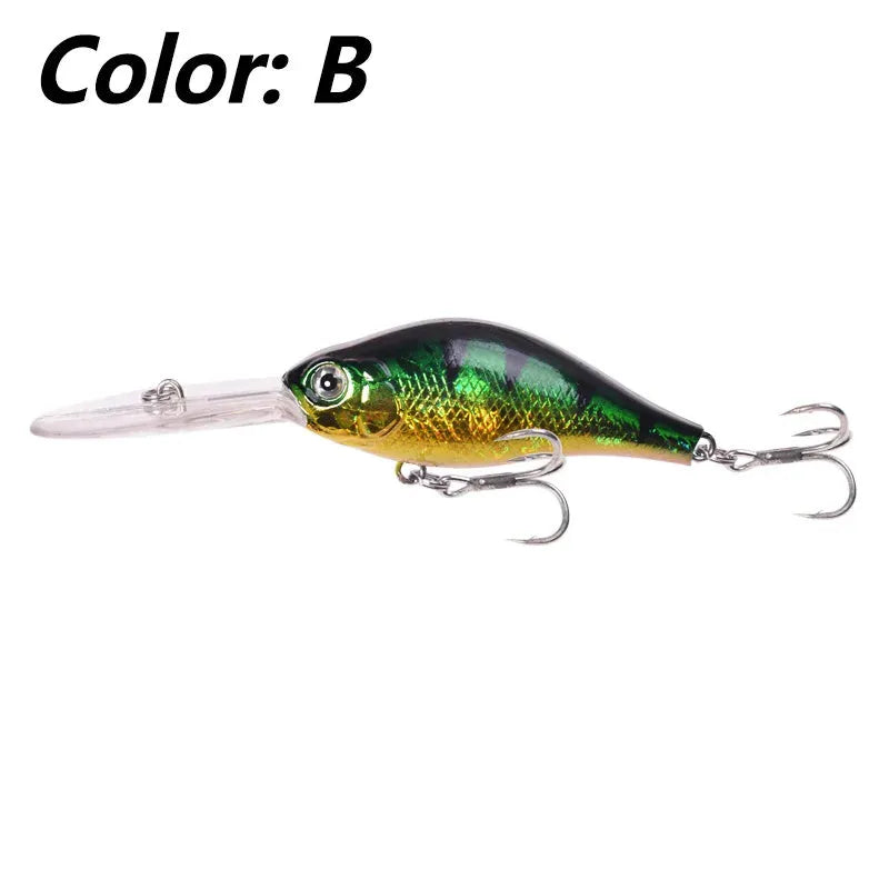 10.5cm floating rock mino fishing lure with long tongue board in multiple colour options