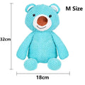Soft plush squeaky bear dog toy for chewing and molar training, sizes M and L