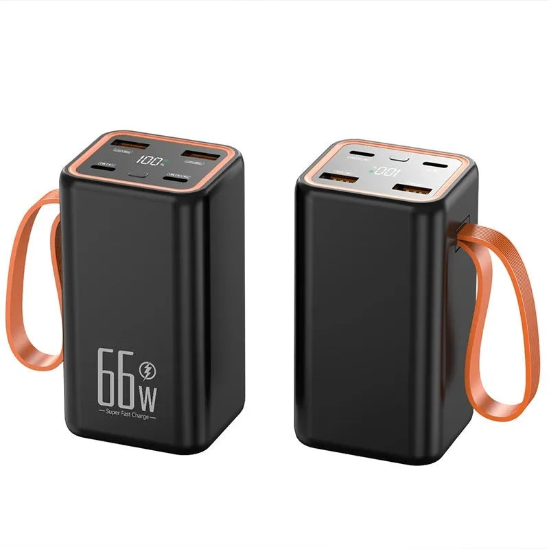 PD66W fast charge 20000mAh power bank in black or white creative design