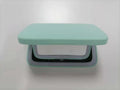 Portable LED make-up mirror with light in black showing double-sided design
