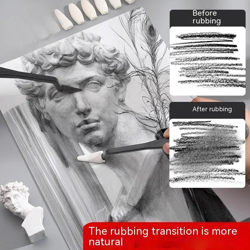 Plastic fluorescent pen eraser smear tip body sketch rubbing knife format R20212