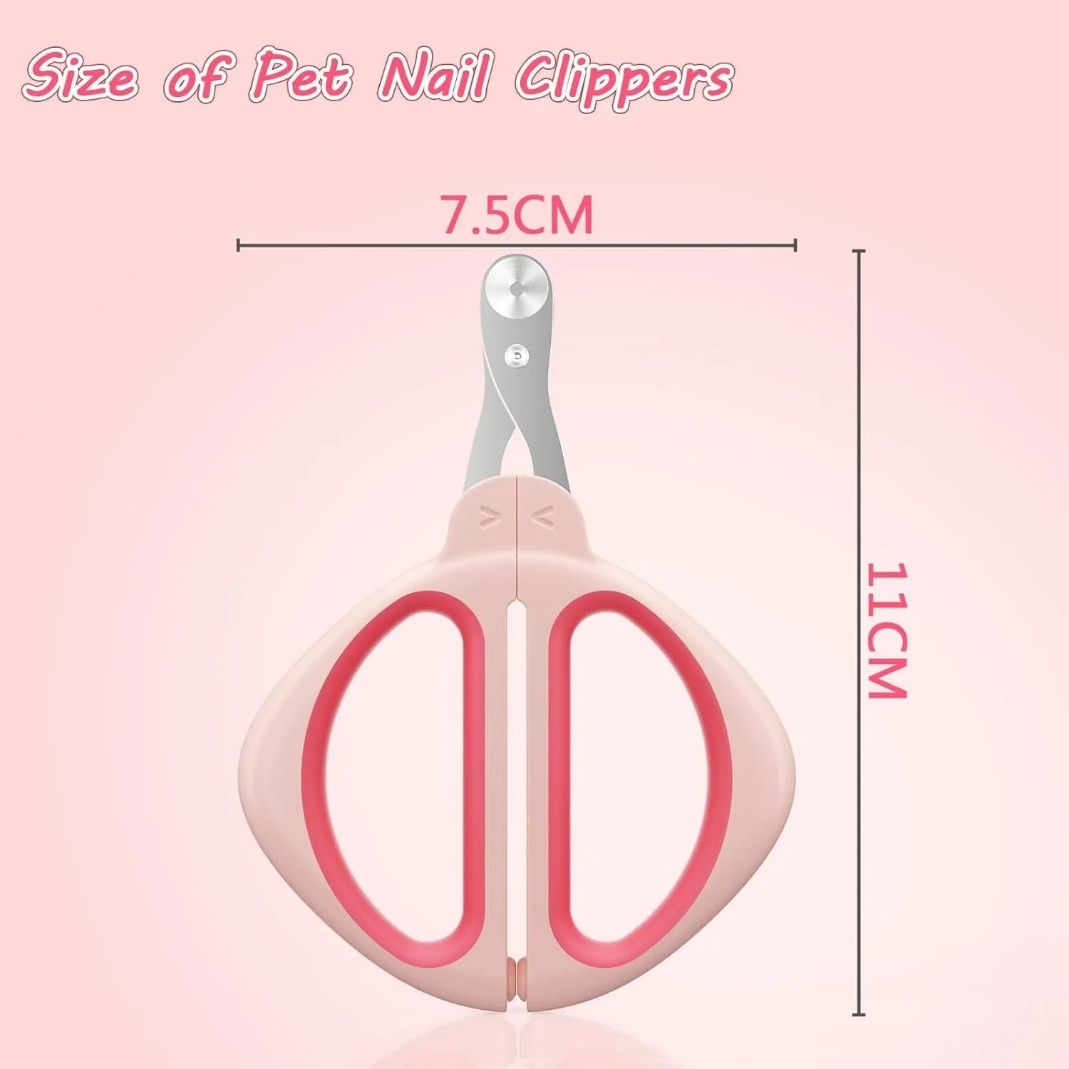 Blue pet nail clipper with positioning hole and non-slip handle for trimming cat claws