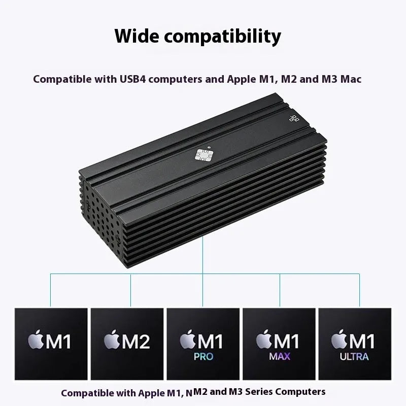 Black USB4 10 Gigabit network adapter with RJ45 port and 20cm cable