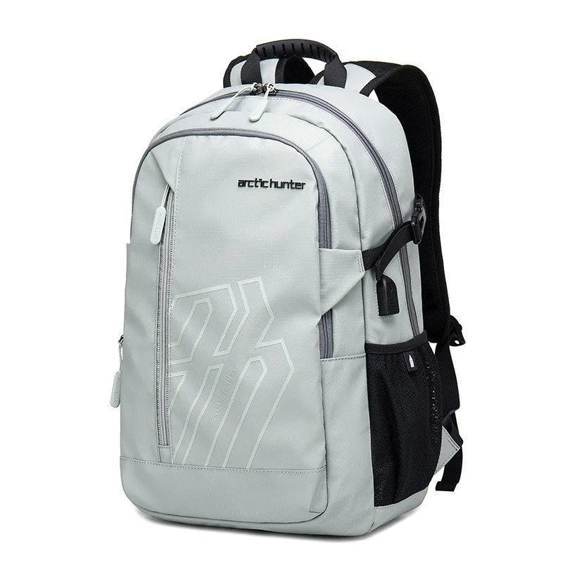 Casual plaid pattern computer bag with curved shoulder strap in blue colour
